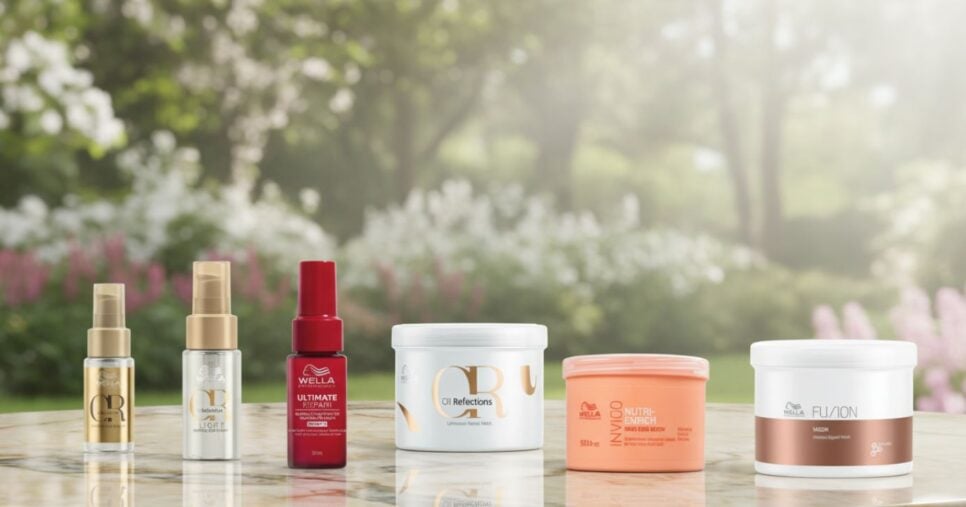 Óleos e máscaras da Wella (Fotos: Site oficial da Wella / Montagem TV Foco)