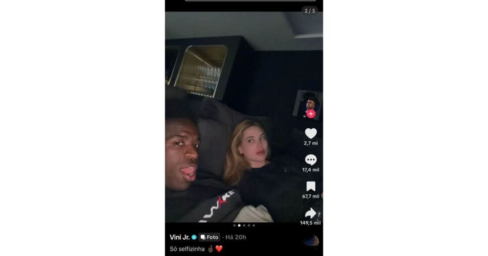 Publicação de Vini Jr. (Foto: Reprodução / TikTok)