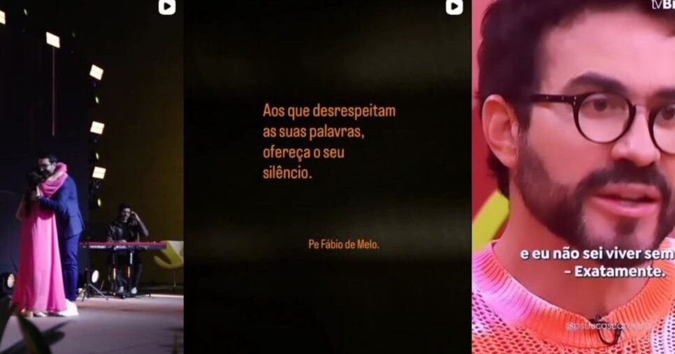 Padre Fábio de Melo participa de algumas entrevistas e eventos (Foto Reprodução/Montagem/Instagram@pefabiodemelo)