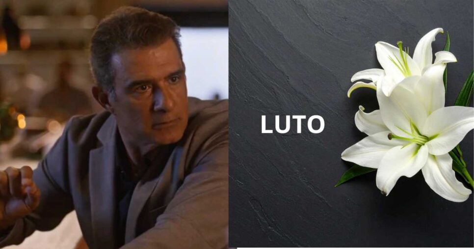Ricardo em Dona de Mim e imagem de luto (Fotos: Reproduções / Globo / Canva)