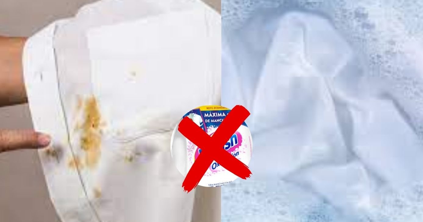 Roupa manchada / Roupa branca - Montagem: TV FOCO