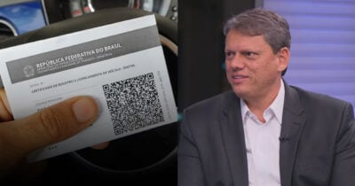 Tarcísio de Freitas traz alerta sobre IPVA em São Paulo (Foto: Estadão/ TV Globo)