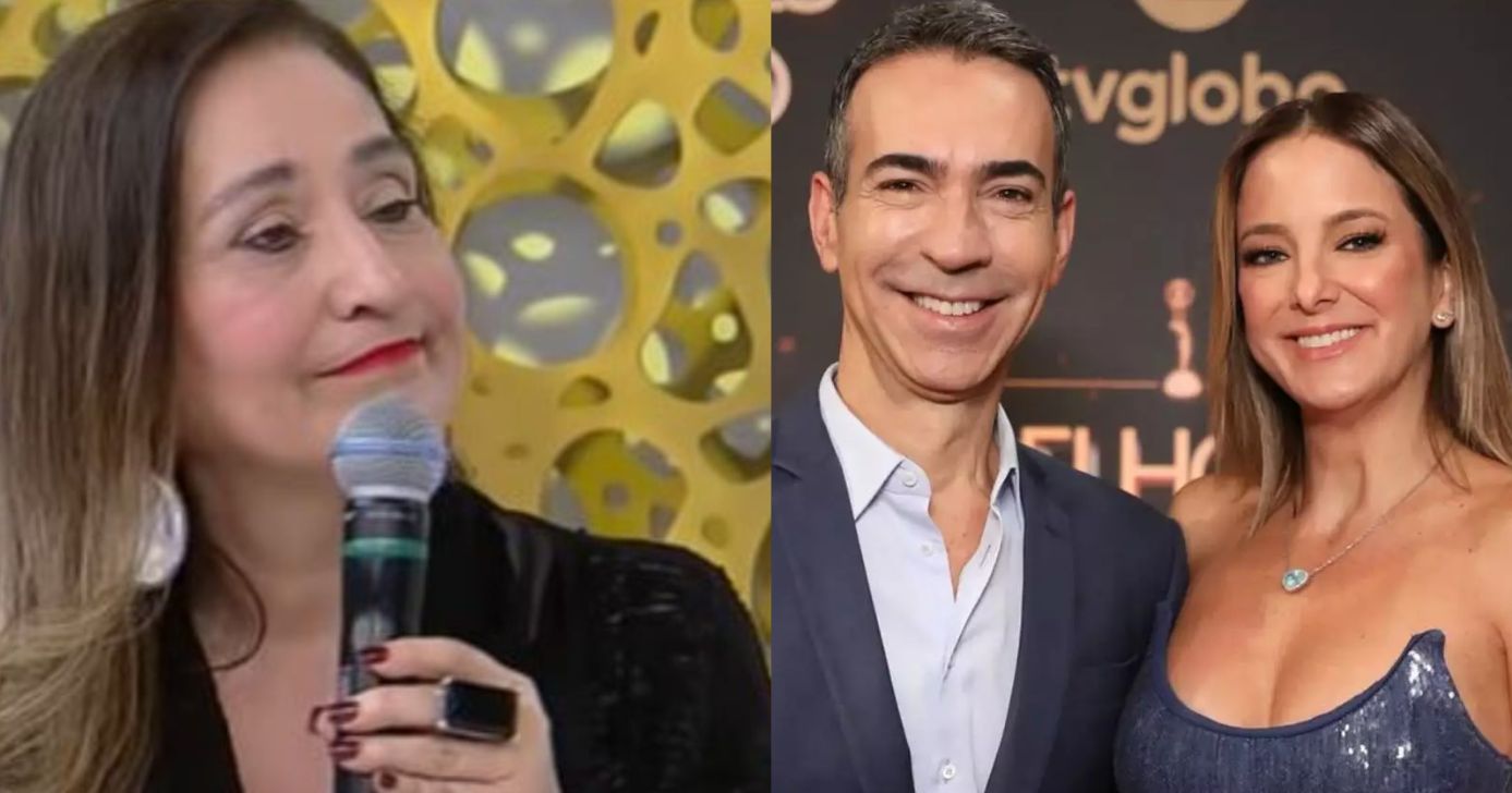 Sonia Abrão / César Tralli e Tici Pinheiro - Fotos: Reprodução RedeTV! / Globo