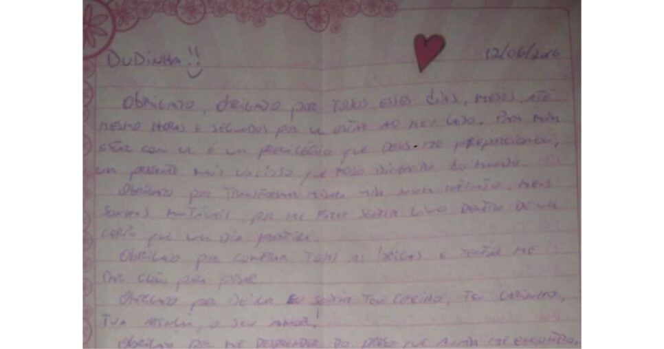 Suporta carta (Foto: Reprodução / Instagram)