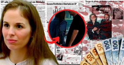 Suzane Von Richthofen atualmente está casada com médico e até já é mãe (Foto Reprodução/Montagem/Lennita/TV Foco/ Canva/ Imagem televisionada pelo Domingo Espetacular/YouTube/ Redes sociais/ Recortes de jornal)