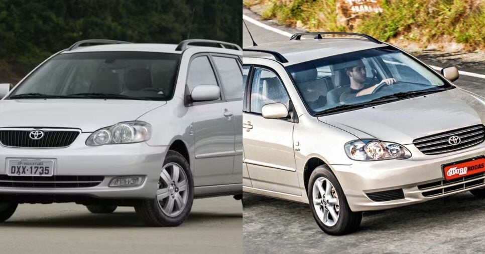 Modelo do carro Toyota Corolla Fielder - Foto: Montagem