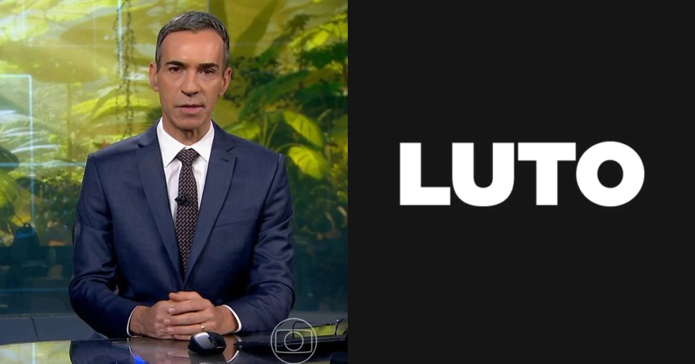César Tralli engole o boa noite no JN e paralisa com morte de cantor - Foto: Montagem