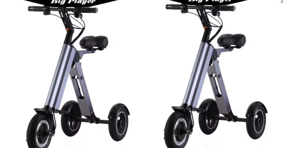 Triciclo elétrico dobrável K710