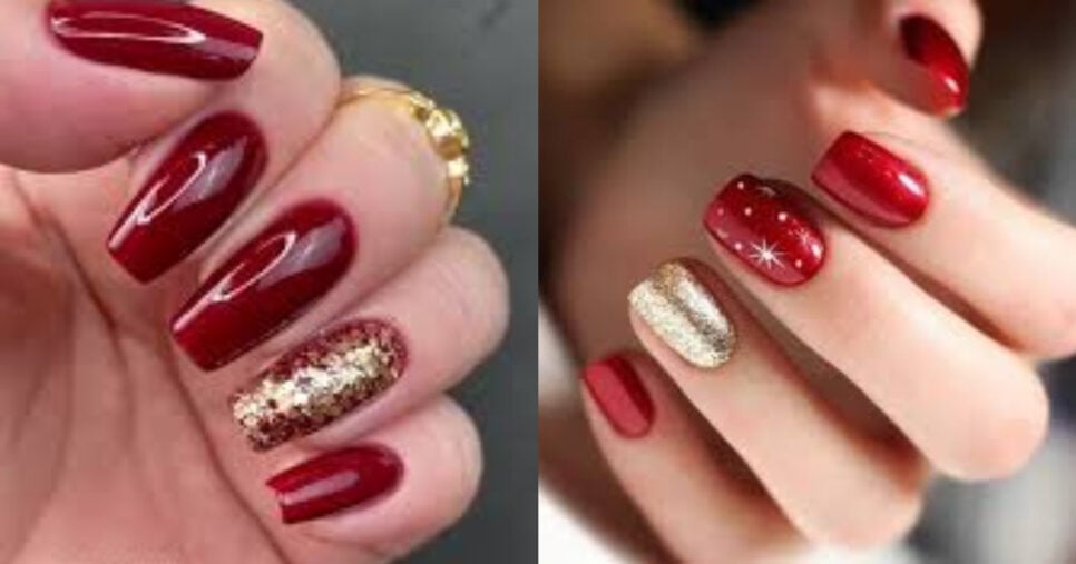 Unhas Vinho e Dourado (Foto: Montagem)