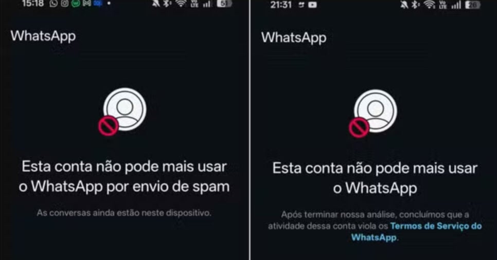 WhatsApp bloqueia contas por suspeita de spam (Foto: Reprodução - G1)