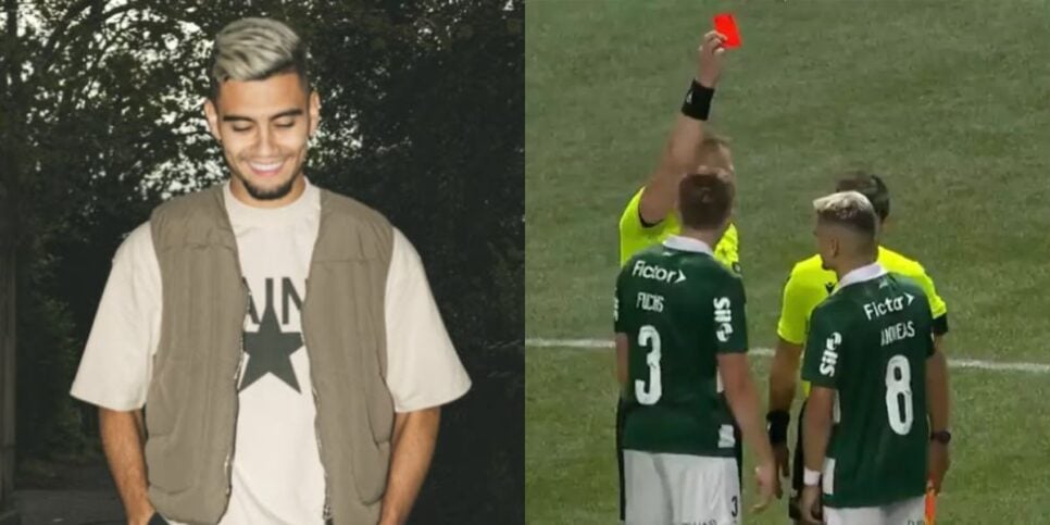 Andreas Pereira expulso no jogo contra o Vitória (Reprodução: Instagram)