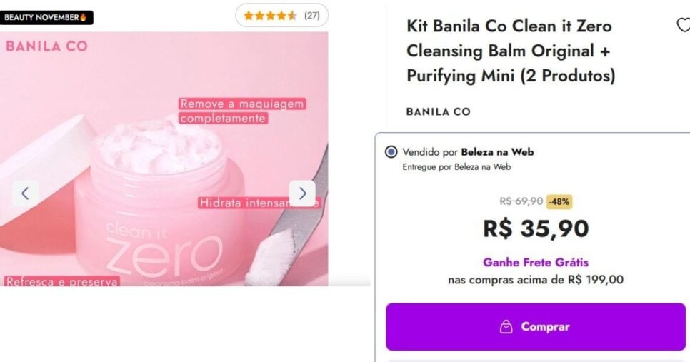 Kit Banila Co Clean it Zero Cleansing Balm Original + Purifying Mini