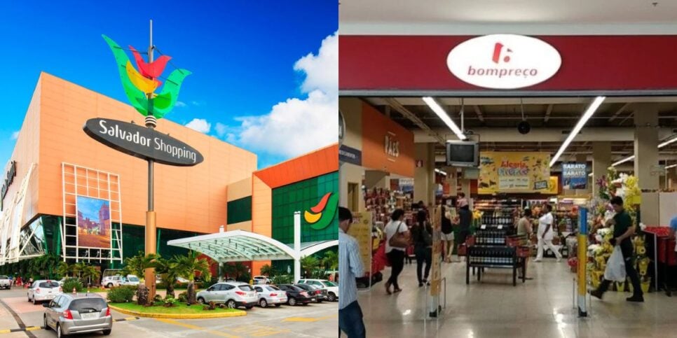 Bompreço do salvador Shopping fechou as portas (Reprodução: Montagem TV Foco)