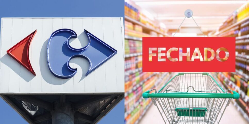 Supermercado grande como Carrefour precisa fechar as portas (Reprodução: Montagem TV Foco)