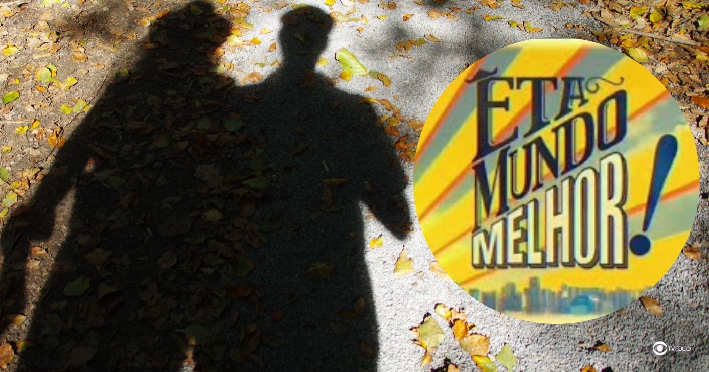 Ilustração de casal improvável em Êta Mundo Melhor! (Foto: Reprodução / Globo / Montagem TV Foco)
