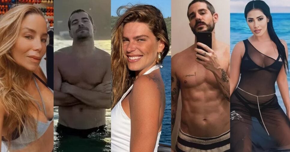 Danielle Winits, Thiago Martins, Mariana Goldfarb, Pedro Neschling e Simaria Mendes (Foto: Reprodução / Instagram / Montagem TV Foco)
