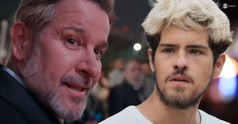 Raul (Paulo Mendes) e Ferette (Murilo Benício) em Três Graças (Foto: Reprodução / Globo / Montagem TV Foco)