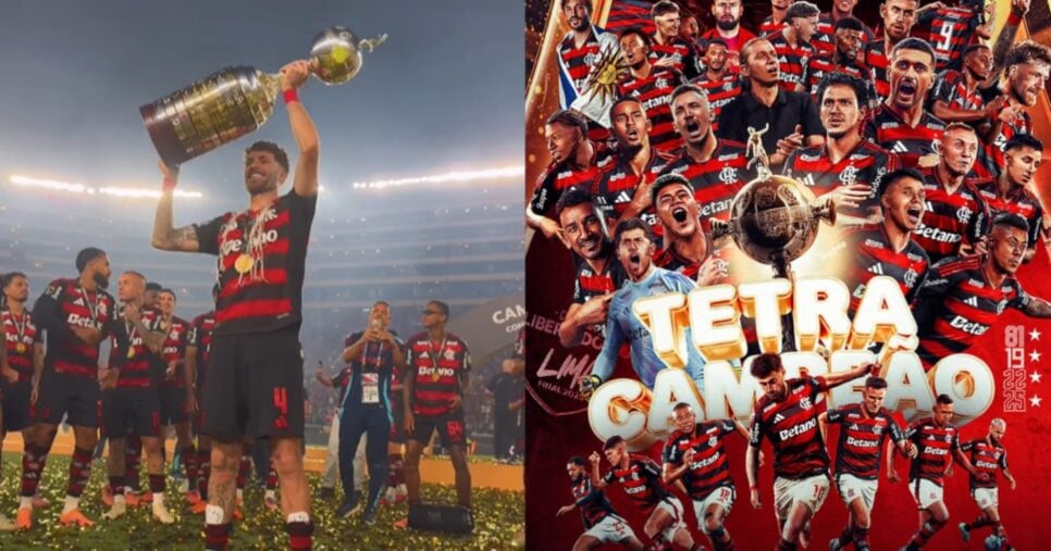 Flamengo alcança tetra da Lbertadores - Foto: Montagem/Instagram