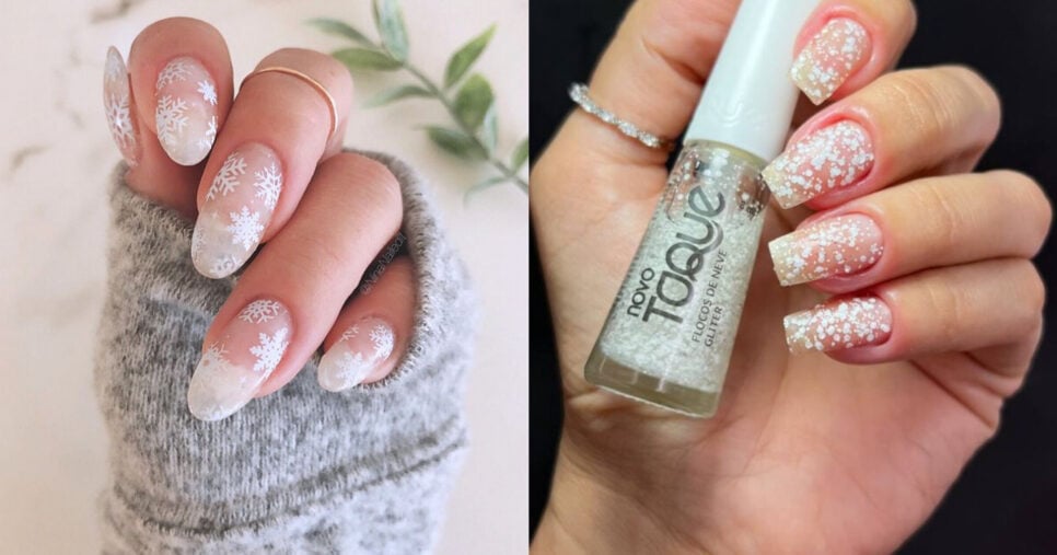 Unhas Flocos de neve (Foto: Montagem)