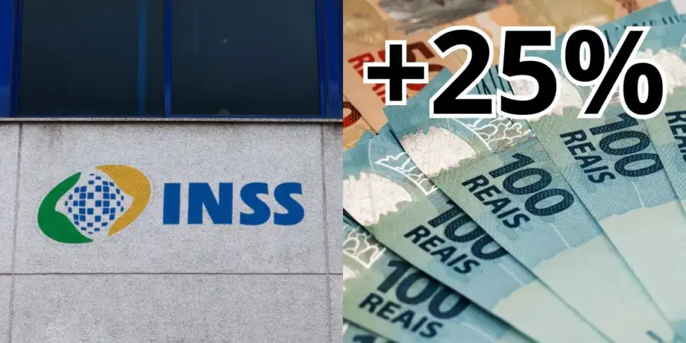 INSS garante aumento de 25% na aposentadoria de alguns beneficiários (Reprodução: Montagem TV Foco) INSS garante aumento de 25% na aposentadoria de alguns beneficiários (Reprodução: Montagem TV Foco)