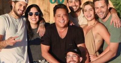 Leonardo e os filhos (Foto: Reprodução/ Internet)