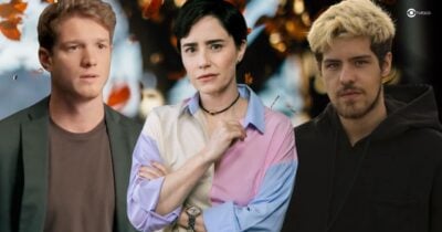 Leonardo, Samira e Raul são personagens de Três Graças (Foto: Reprodução / Globo / Montagem TV Foco)