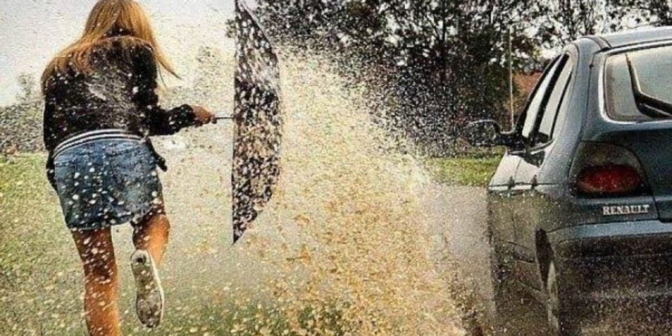 Molhar pedestre da multa e 4 pontos na CNH (Reprodução: Divulgação)