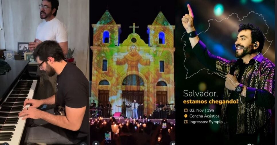 Padre Fábio de Melo se dedica a música (Foto Reprodução/Montagem/Instagram@pefabiodemelo)