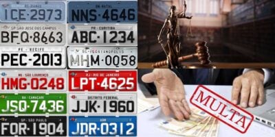 Lei das placas com multa severa aos motoristas (Reprodução: Montagem TV Foco)