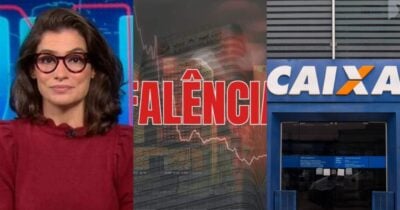 A falência de instituição popular como a Caixa confirmada por Renata no JN - foto: Montagem