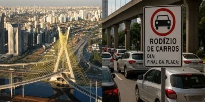 Rodízio de carros em São Paulo suspenso hoje (Reprodução: Montagem TV Foco)