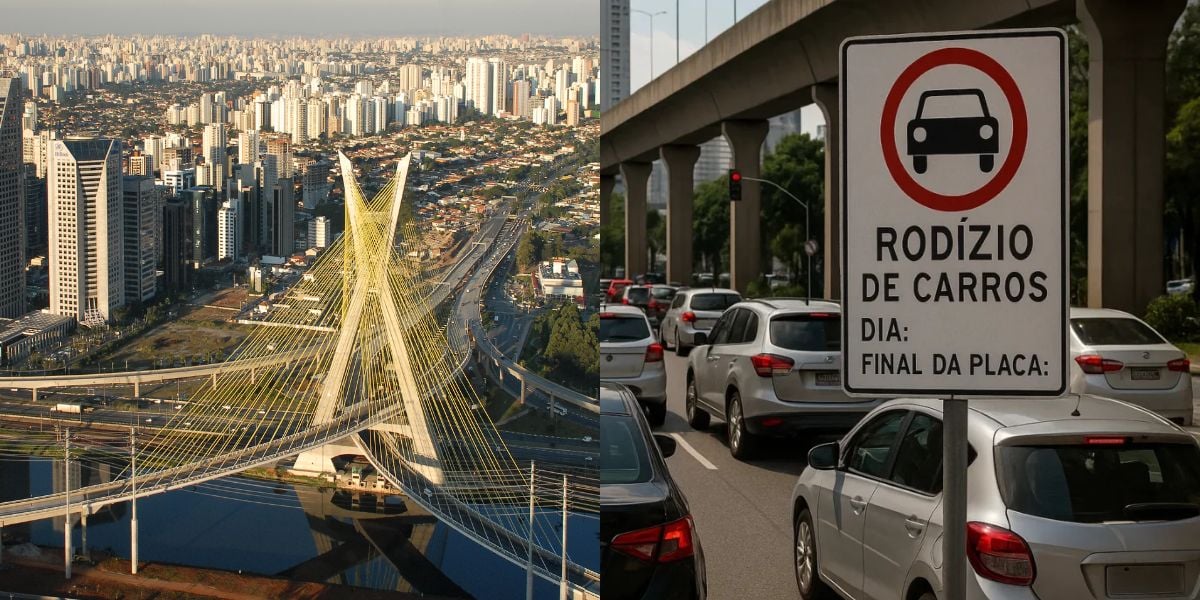 Rodízio de carros em São Paulo suspenso hoje (Reprodução: Montagem TV Foco)