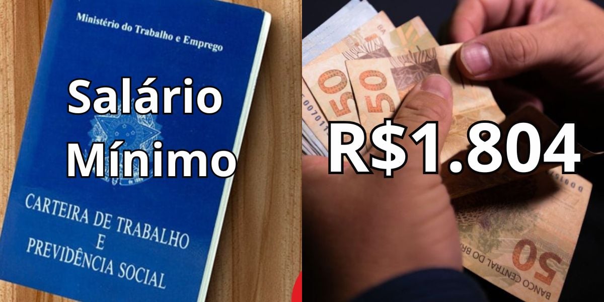 Salário mínimo de R41.804 à lista de trabalhadores (Reprodução: Montagem TV Foco)