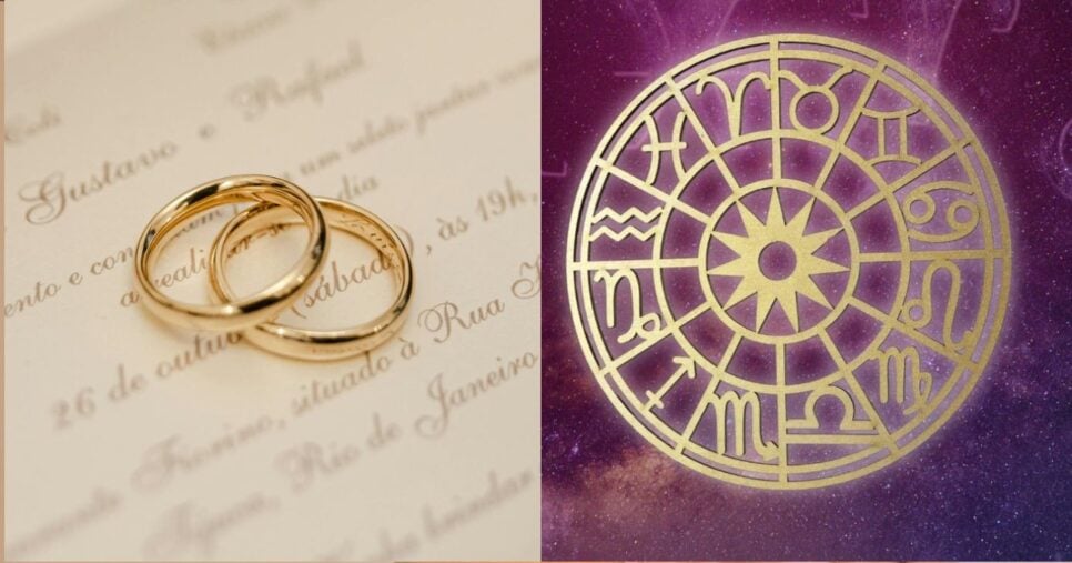 s 5 signos, incluindo peixes na lista, vão se casar ainda em 2025 - Montagem/TV FOCO