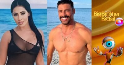 Simone Mendes, Cauã Reymond e ilustração da logo do BBB26 (Foto: Reprodução / Instagram / Globo / Canva / Montagem TV Foco)
