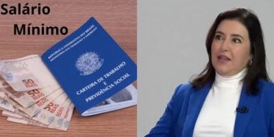 Simone Tebet ciente do novo salário mínimo previsto para 2026 (Reprodução: Globo News)