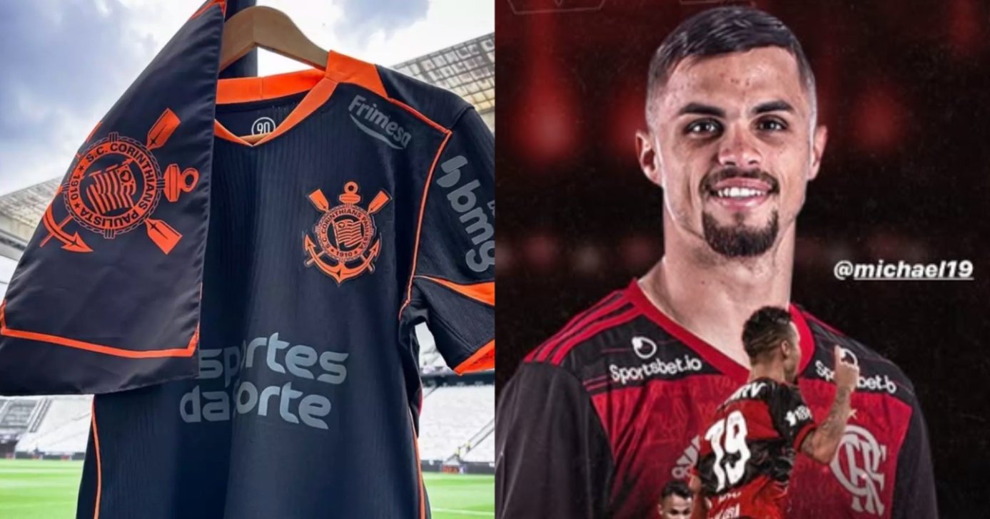 orinthians se antecipa e arma contrato milionário de Michael e+1 - Montagem/TV FOCO/Instagram