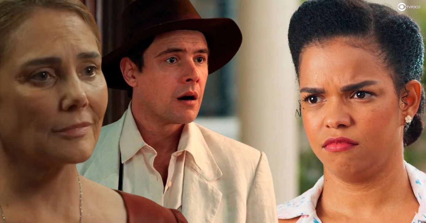 Zulma, Candinho e Dita em Êta Mundo Melhor! (Foto: Reprodução / Globo / Montagem TV Foco)