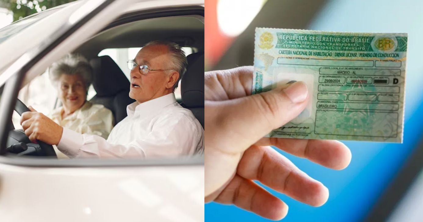 Lei da CNH traz fim antecipado ao documento à lista de idosos em 2025 (Foto Reprodução/Montagem/TV Foco/Canva/Paola)
