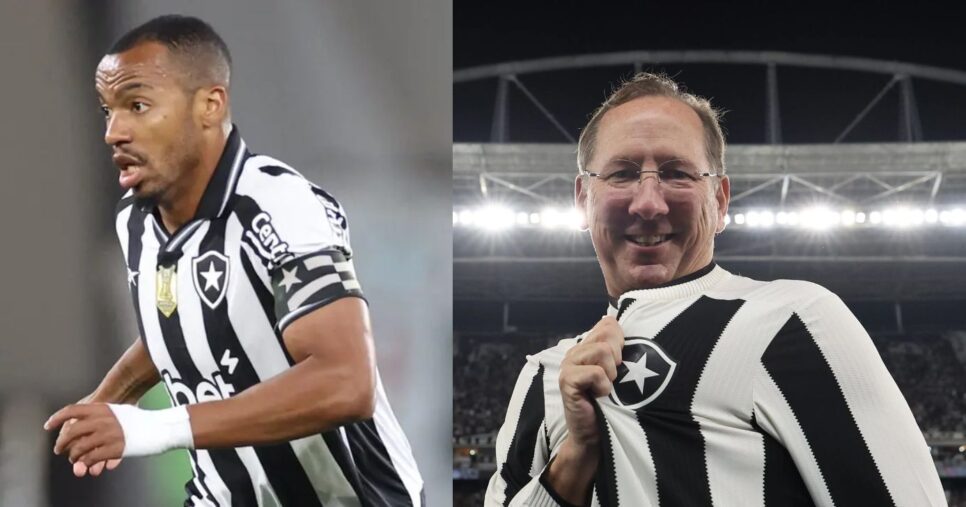 Volante do Botafogo comunica Textor que quer jogar no Palmeiras em 2026 (Foto Reprodução/Montagem/TV Foco/Vítor Silva/Botafogo)