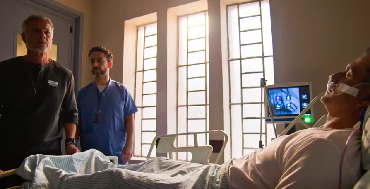 Ricardo em hospital (Foto: Reprodução/Globo)