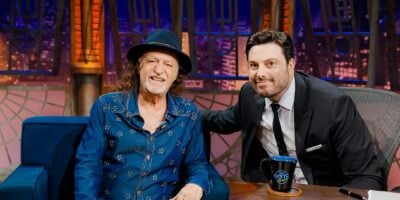 Alceu Valença no “The Noite” (Créditos: Lourival Ribeiro/SBT)