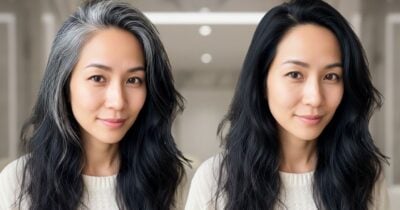 Antes e depois do cabelo branco (Foto: Montagem TV Foco / GMN)