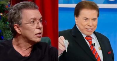 Boninho no The Noite e Silvio Santos (Fotos: Reproduções / SBT)