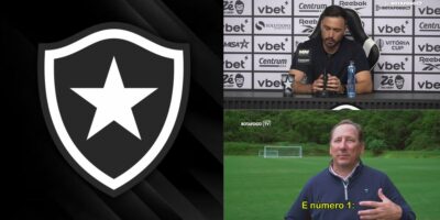Foto - Montagem TV Foco/ Reprodução Youtube - Botafogo TV