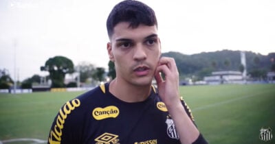 Brazão interessa do Flamengo (Foto: Santos TV)