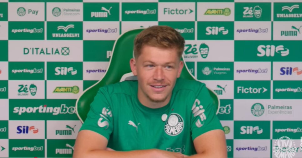 Bruno Fuchs, zagueiro do Palmeiras (Foto: Palmeiras TV)