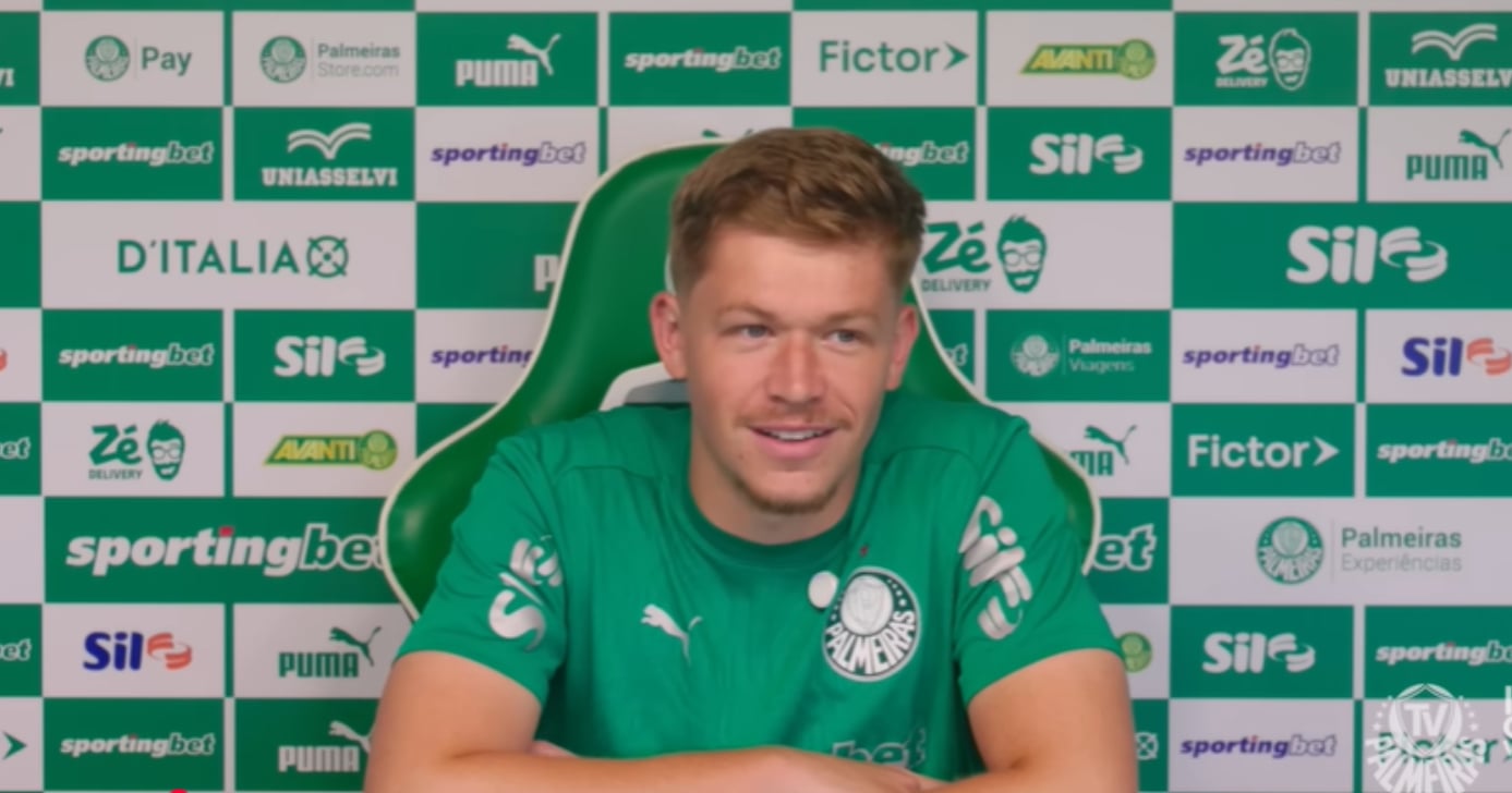 Bruno Fuchs, zagueiro do Palmeiras (Foto: Palmeiras TV)