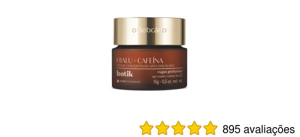 Creme Concentrado para Área dos Olhos Ácido Hialurônico e Cafeína 15g (Foto: Reprodução/ Internet)