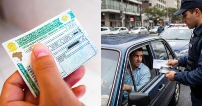 CNH e ilustração homem recebendo multa (Fotos: Montagem TV Foco / Canva / GMN)